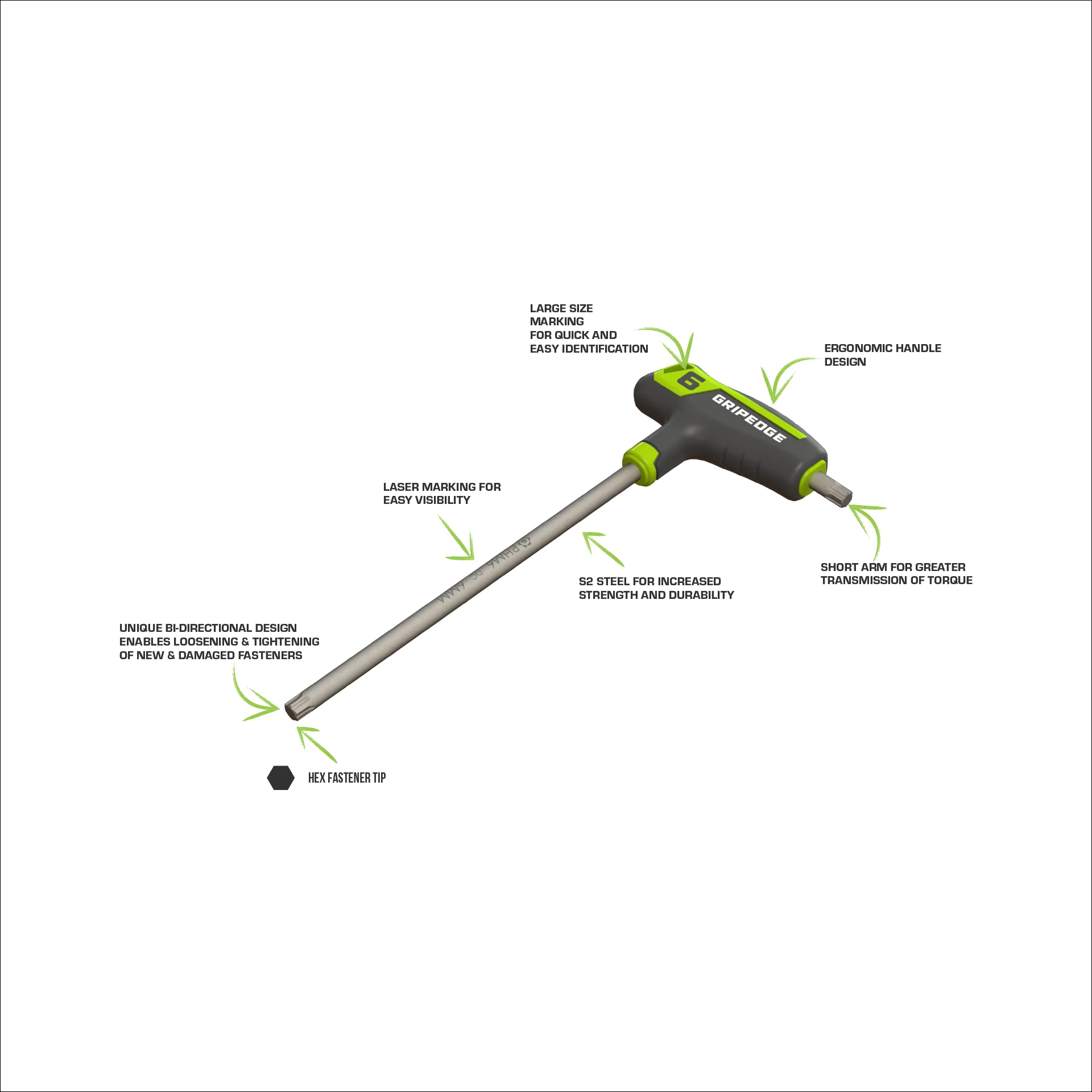 RPT Hex T-Handle Driver Set - 8-Pc Metric - Image 5